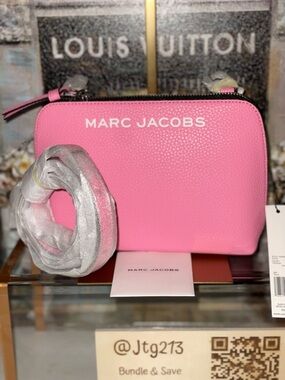 Marc Jacobs Petal Pink Pebbled Leather Crossbody Bag NWT